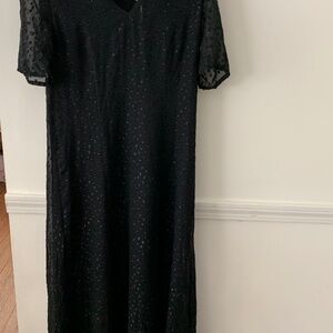 Jaeger vintage dress shimmering midi length, lined